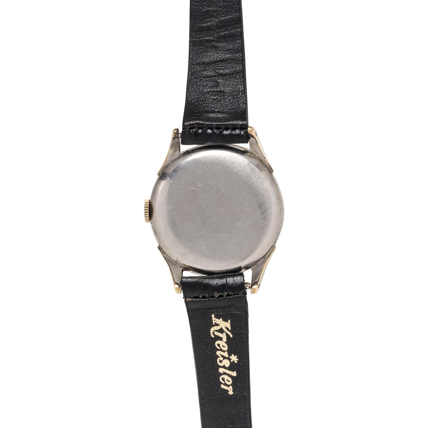 OMEGA, VINTAGE, REF. 2606-1 STEEL AND GOLD-PLATED TRIPLE DATE MOON PHASE 'MUSEUM COSMIC' WRISTWATCH