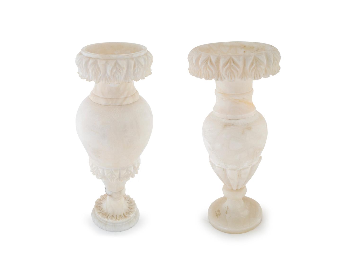 Two Similar Italian Alabaster Lamps — 20TH CENTURY