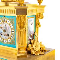 A French Ormolu and Sèvres Style Porcelain Mantel Clock