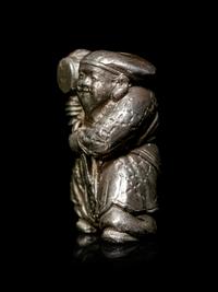 A Bronze Figural-Form Ojime