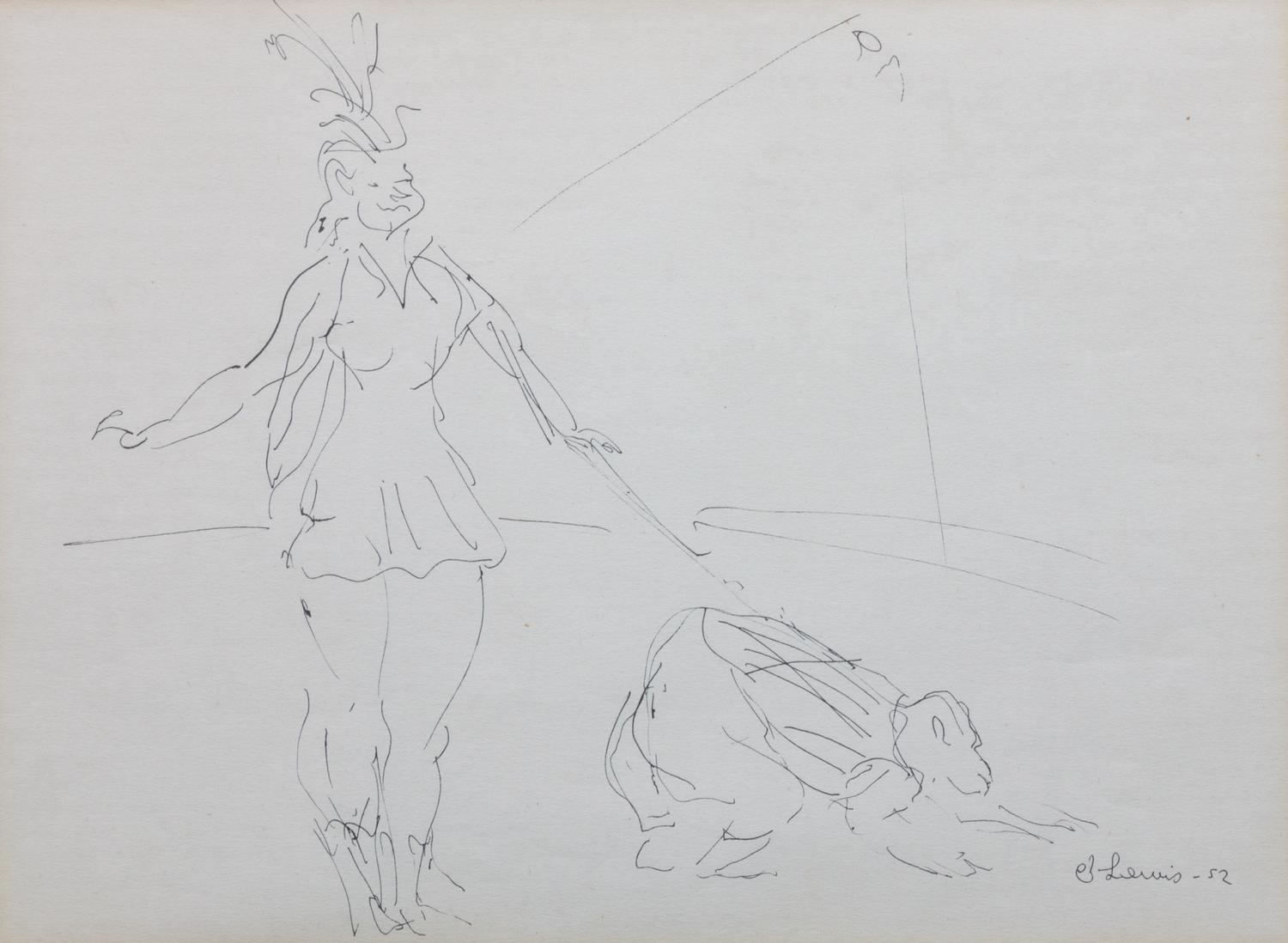 Circus Girl with Monkey, 1952