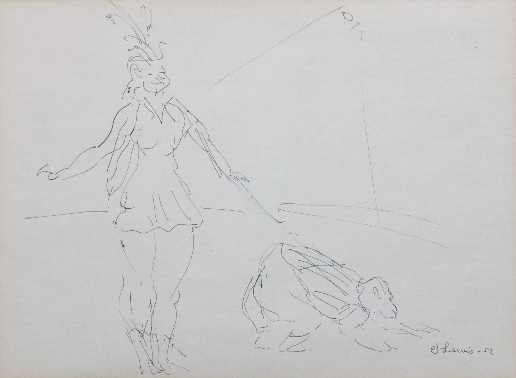 Circus Girl with Monkey, 1952
