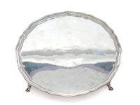 An English Silver Salver — Thomas Bradbury & Sons, Sheffeild, 1929