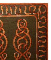 A Ribbon-Motif Chain Stitch Rug