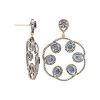 SAPPHIRE AND DIAMOND EARRINGS