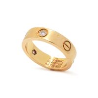CARTIER, YELLOW GOLD AND DIAMOND 'LOVE' RING