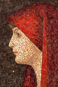 An Italian Micro Mosaic Plaque Depicting Saint Fabiola