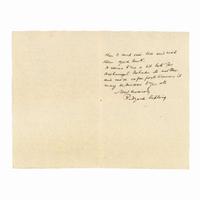 [Autographs & Manuscripts] Browning, Robert, and Rudyard Kipling Group of 2 Autograph Letters, signed