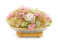 An Empire Style Gilt Metal and Cut Glass Center Bowl Height 11 1/4 x width 17 inches. — EARLY 20TH CENTURY
