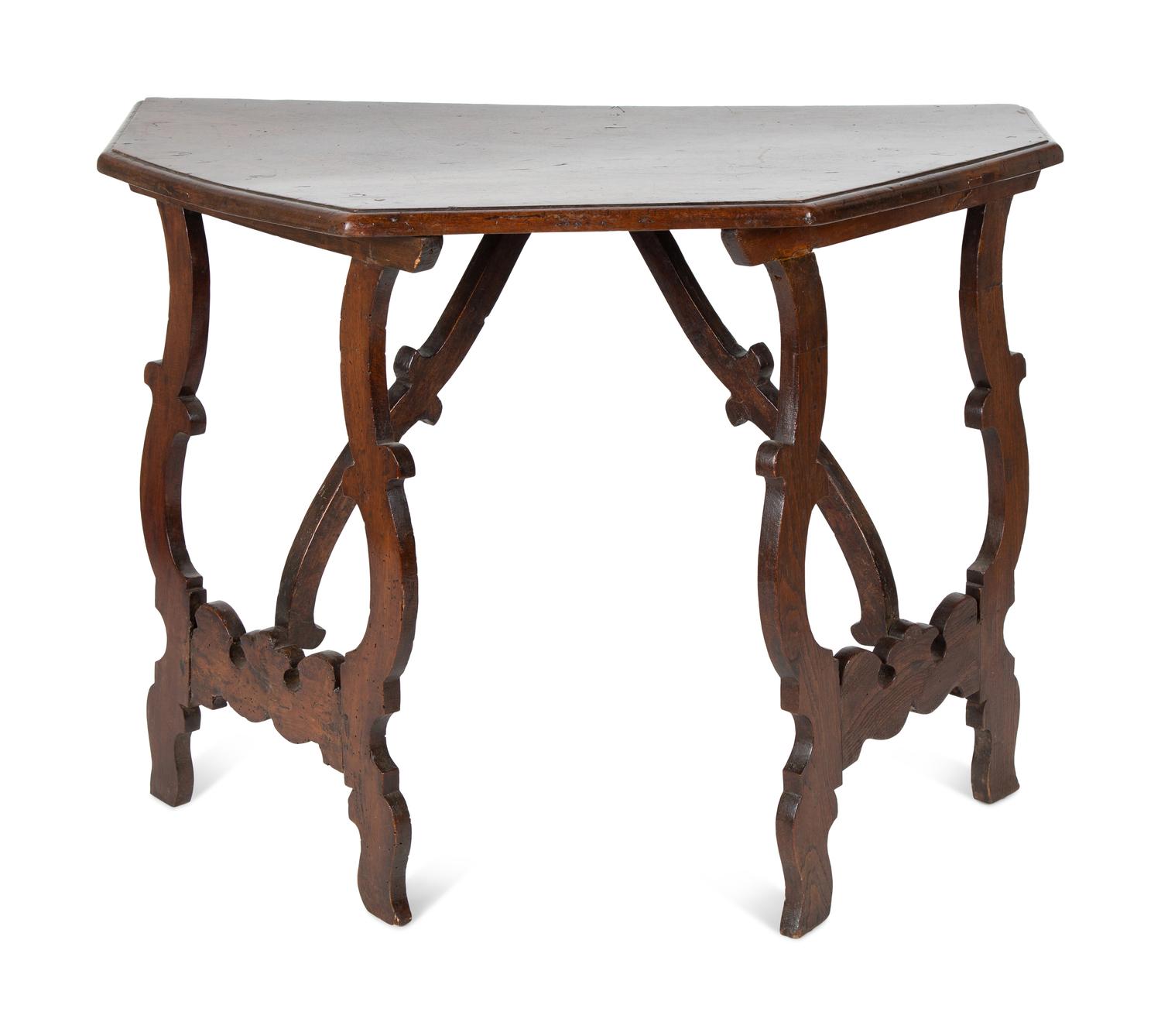 An Italian Baroque Oak Console Table