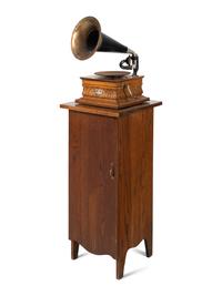 A German Gramophone Company "Victor A" and Base Cabinet