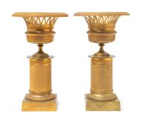 A Pair of Empire Style Gilt Bronze Ornaments