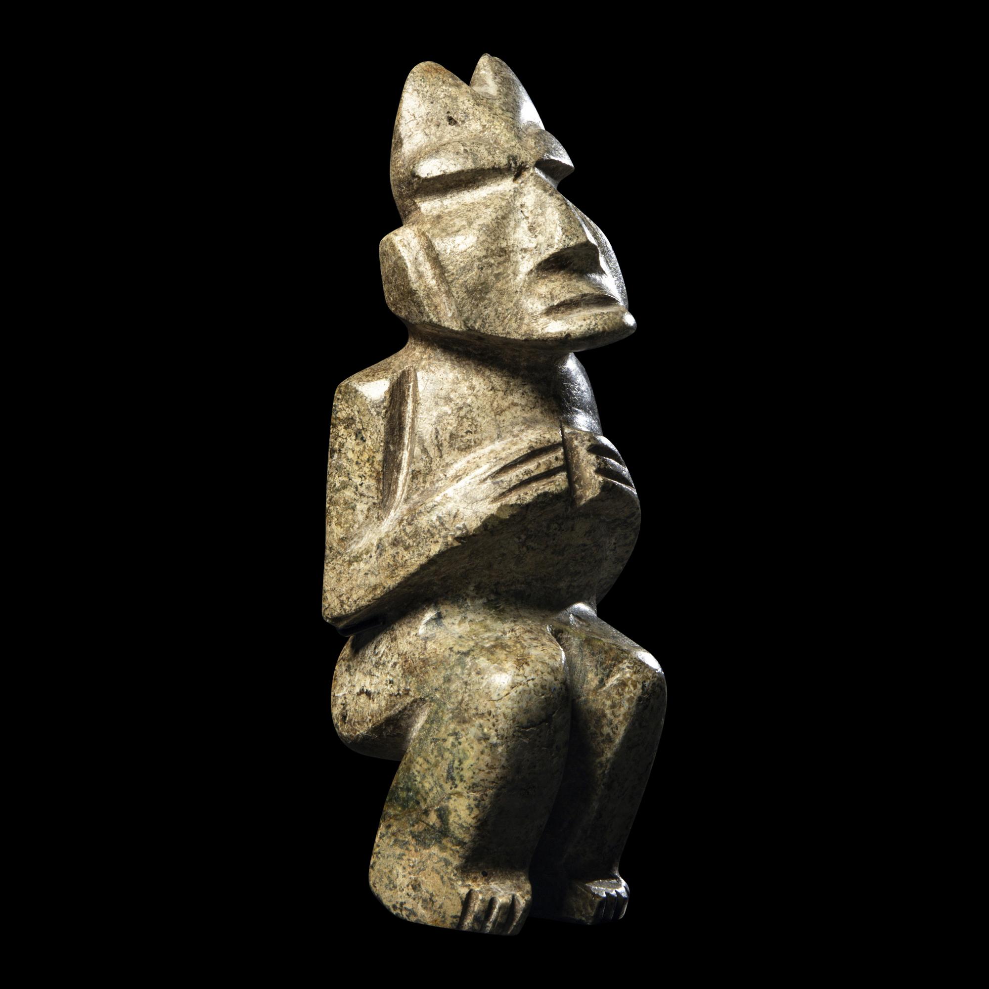 A Mezcala Greenstone Seated Figure