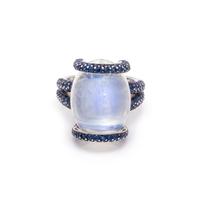MOONSTONE AND SAPPHIRE RING