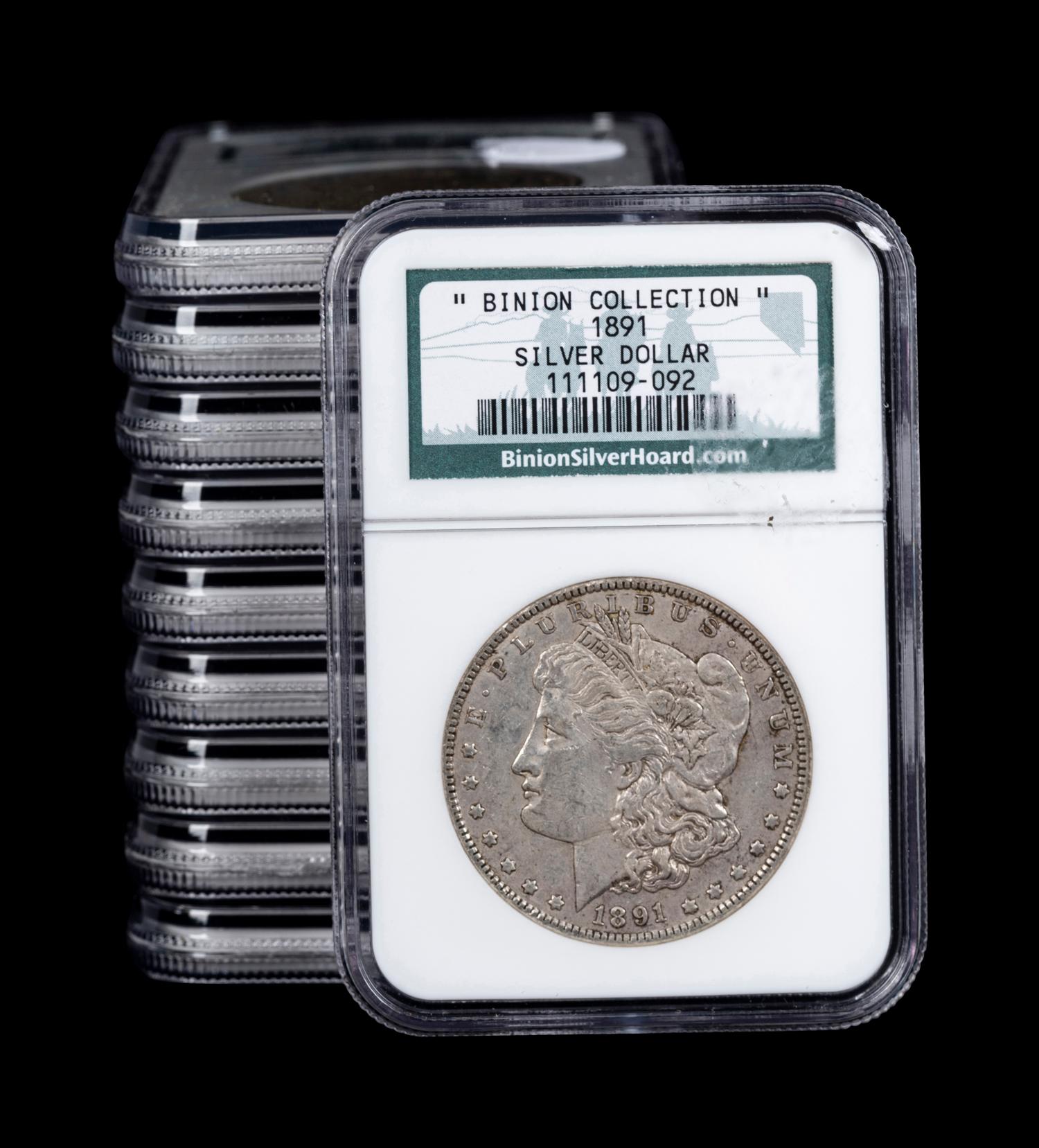 Ten Binion Collection $1 Coins