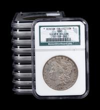 Ten Binion Collection $1 Coins
