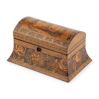 An English Tunbridge Marquetry Tea Caddy
