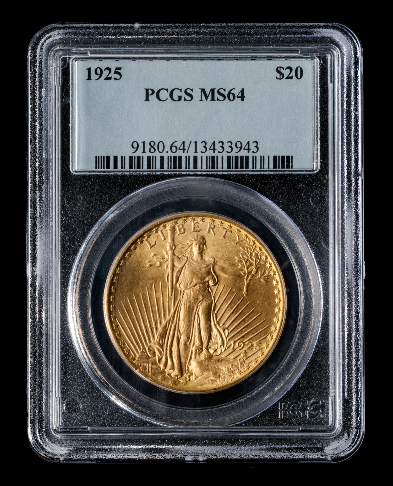 A United States 1925 St. Gaudens $20 Gold Coin