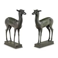 A Pair of Grand Tour Bronze Deer