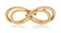 A Yellow Gold and Diamond Brooch, 21.80 dwts.