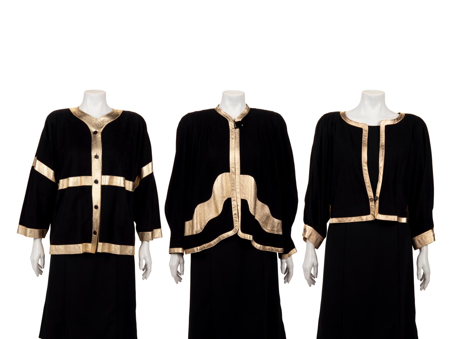 Three Jean Muir Suede Jackets, 1980s