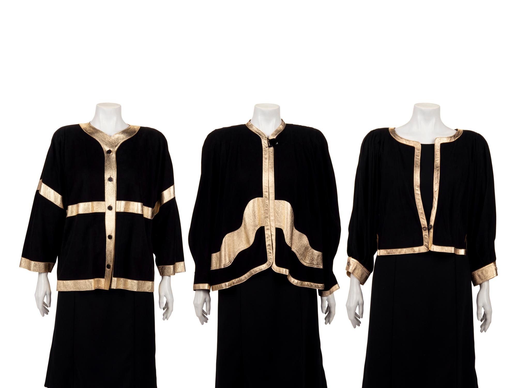 Three Jean Muir Suede Jackets, 1980s