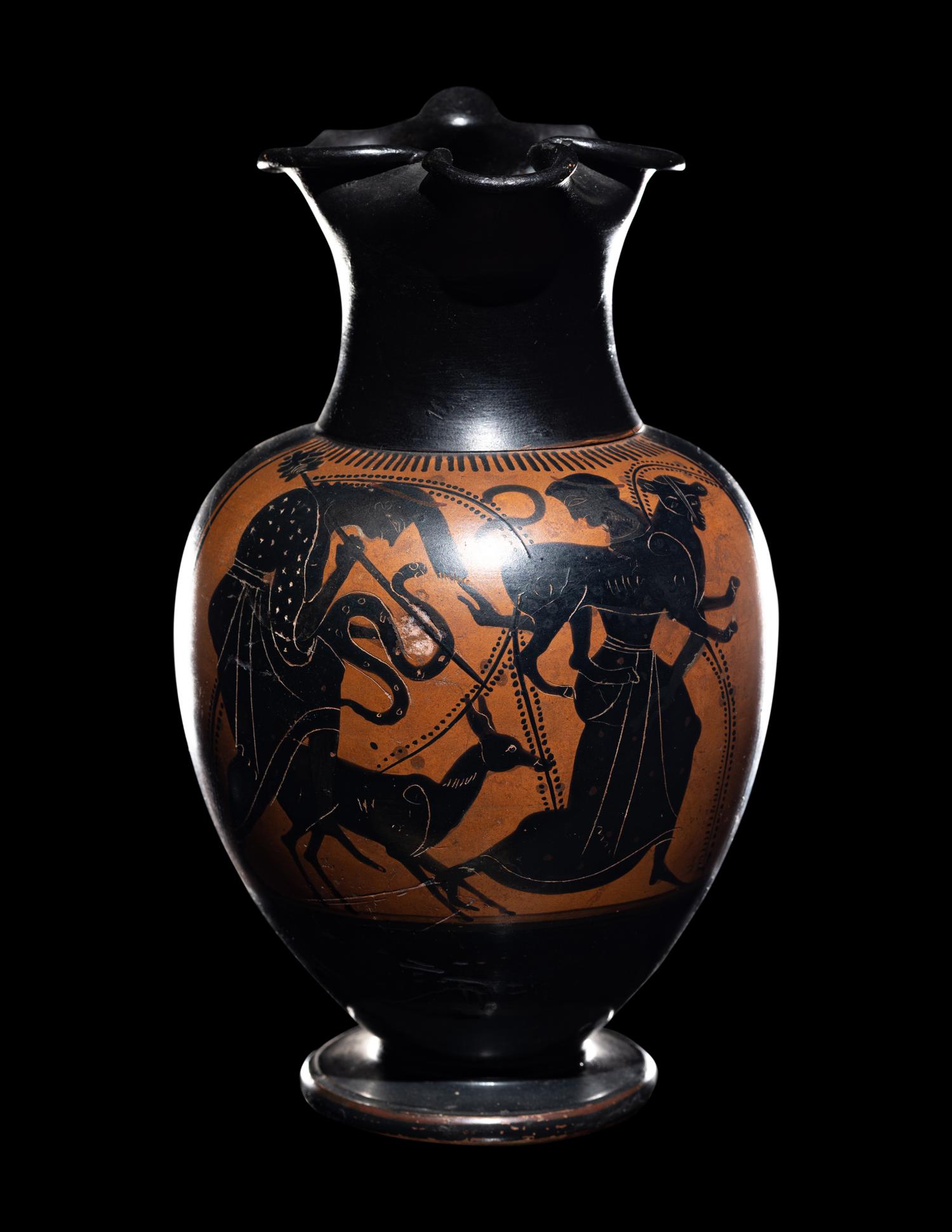 An Attic Black-Figured Trefoil Oinochoe