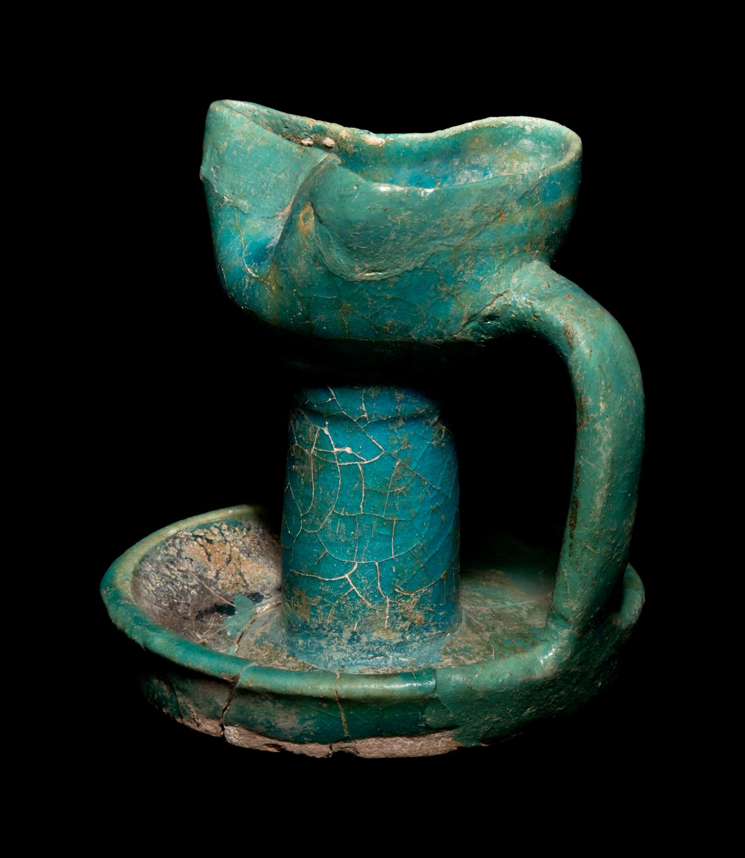 An Islamic Faience Lamp