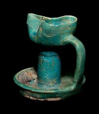 An Islamic Faience Lamp