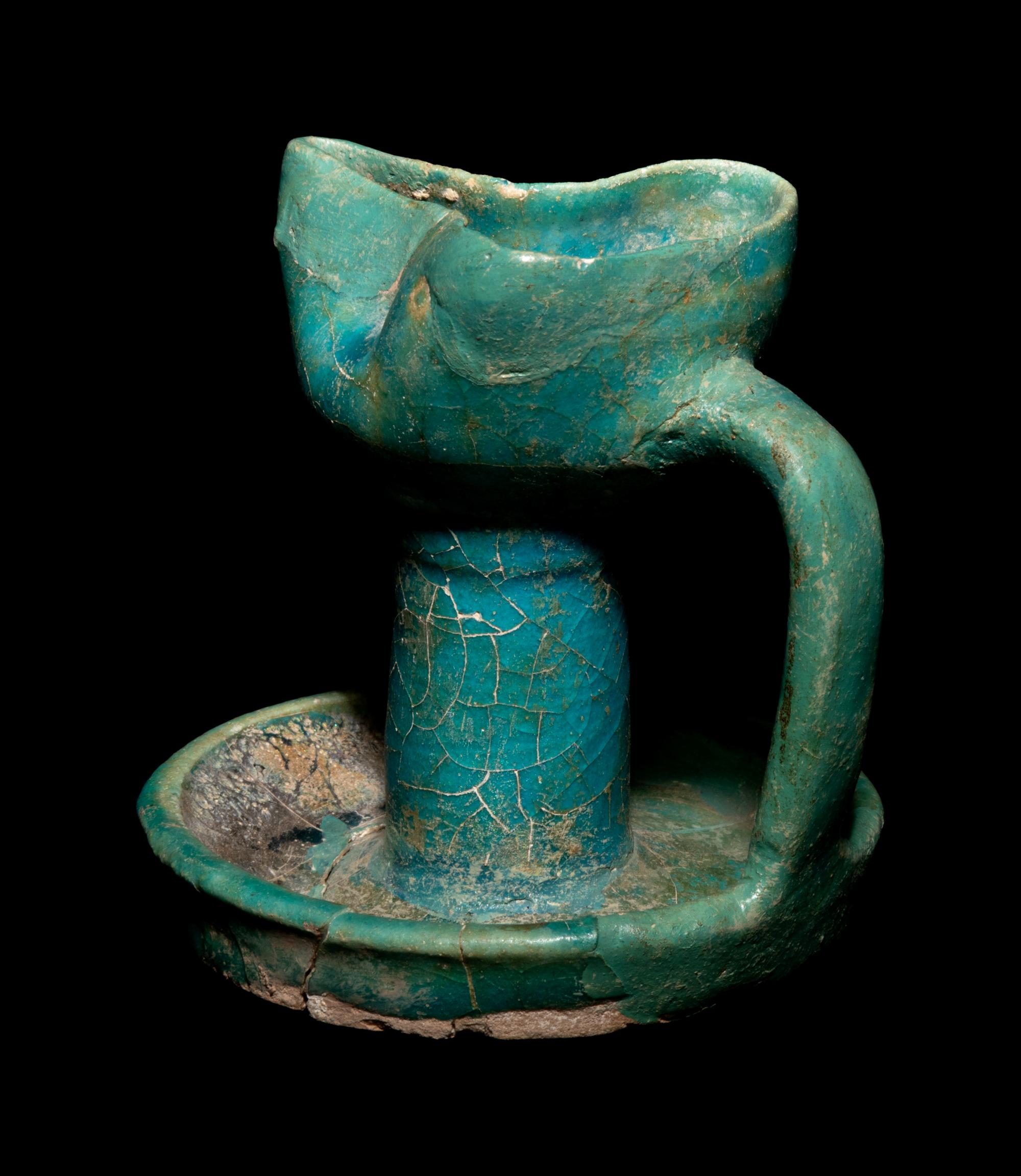 An Islamic Faience Lamp