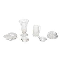 A Collection of Cut Glass and Molded Glass Serving Articles
