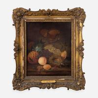 Jan van Huysum (Dutch, 1682–1749) Les Fruits Mûrs (Still Life with Pineapple, Grapes and Robin Eggs on a TableTop)