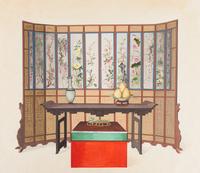 Two Export Drawings of Traditional Interior Design