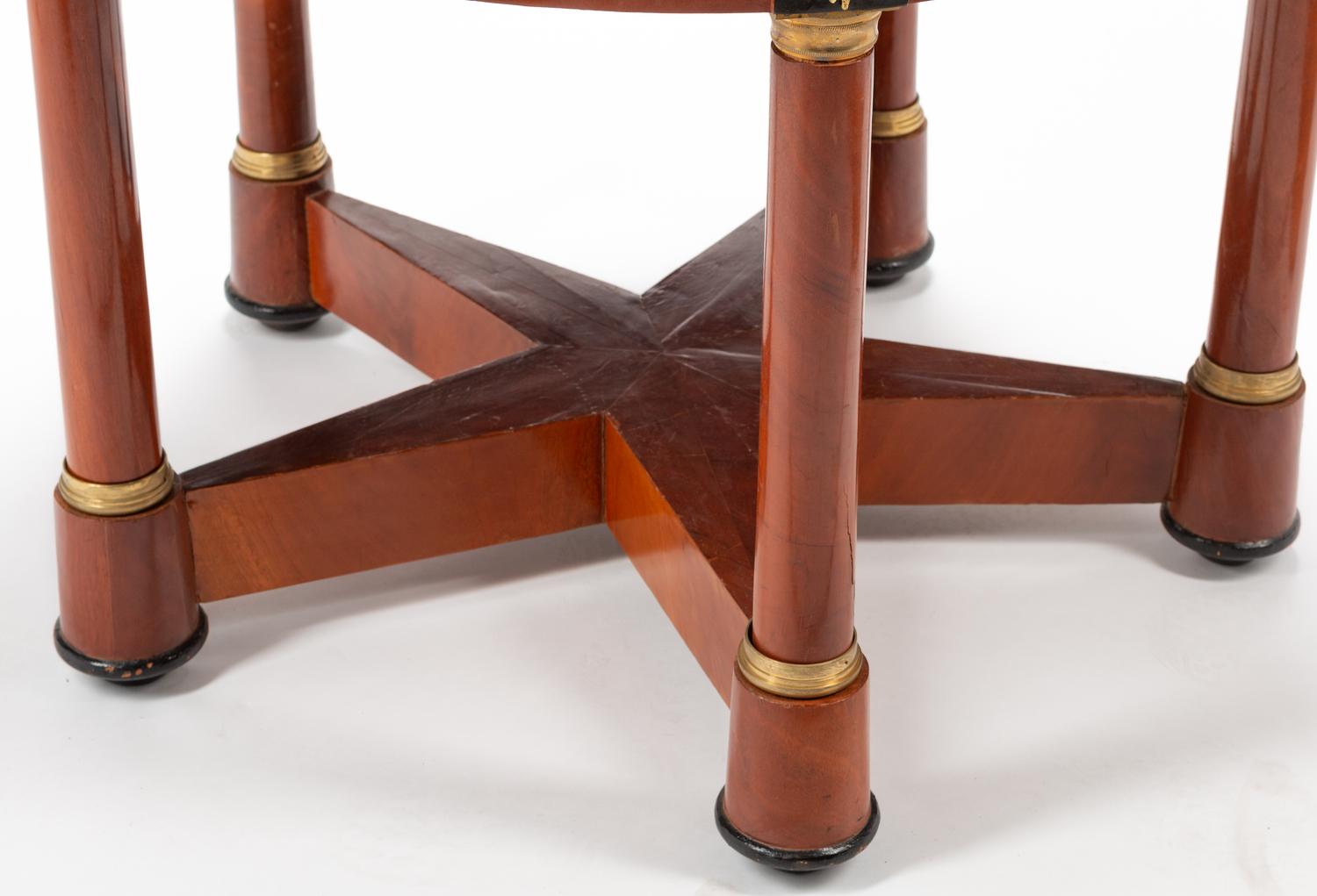 An Empire Style Gilt Bronze Mounted Specimen Marble-Top Table