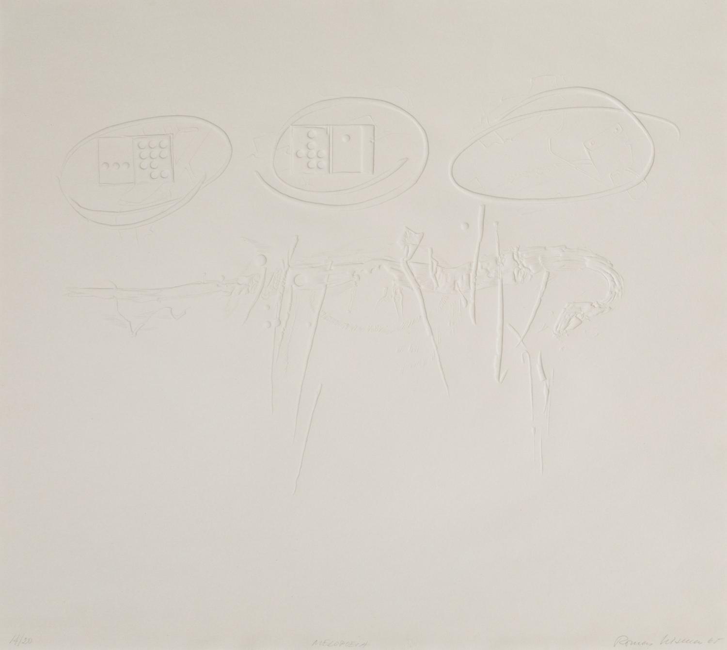 Romas Viesulas, (Latvian, 1918-1986), Melopeia and Bülent Arel, 1965
