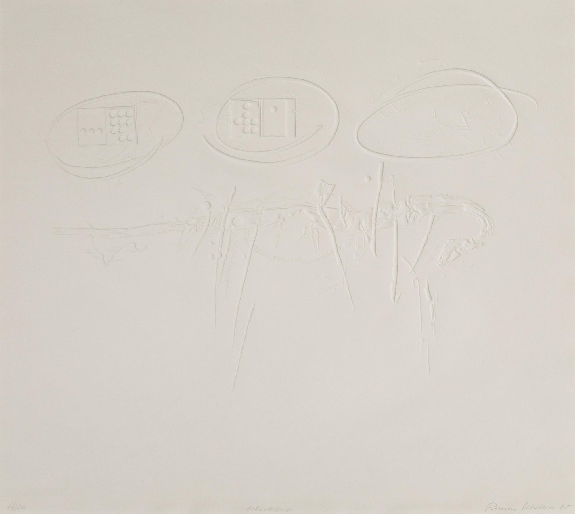 Romas Viesulas, (Latvian, 1918-1986), Melopeia and Bülent Arel, 1965