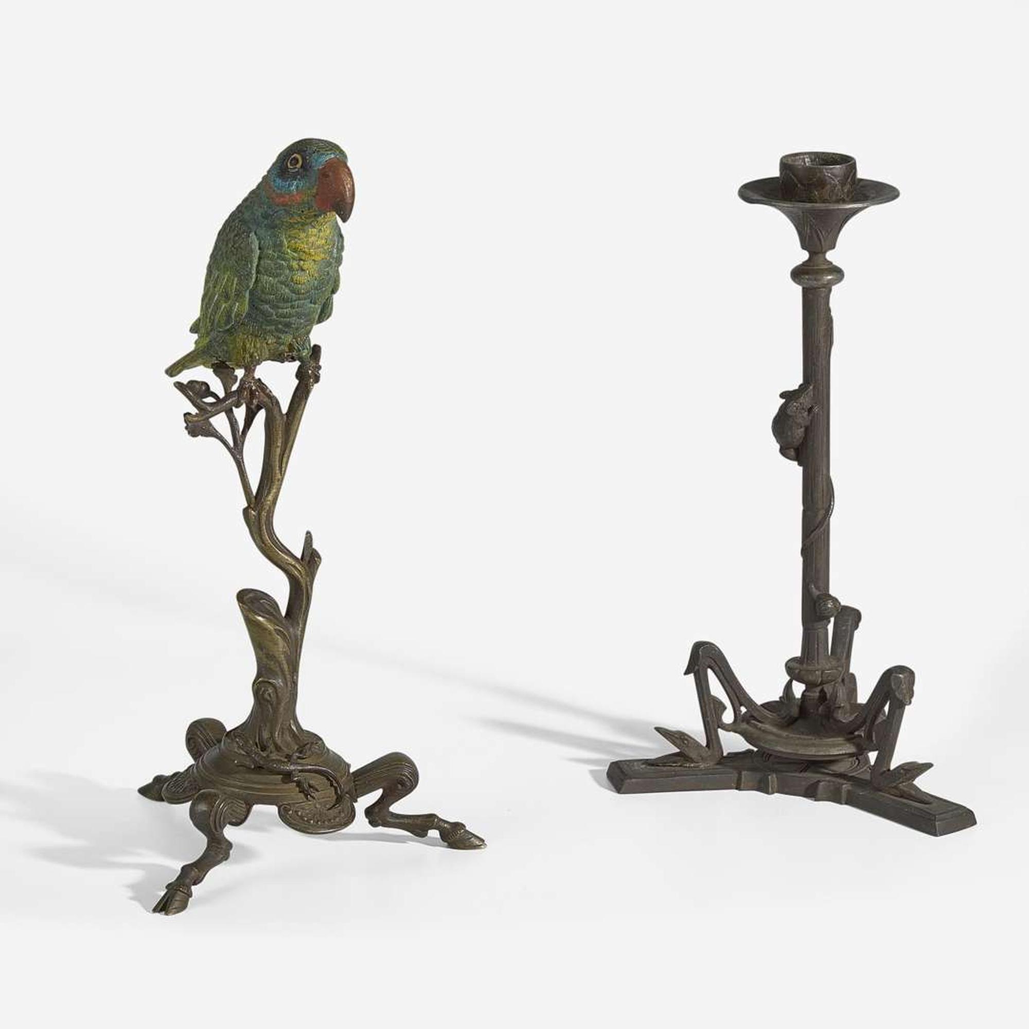 Arts & Crafts A Pair of Wrought-Iron Andirons, early 20th century