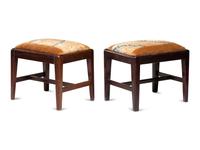 A Pair of Mahogany Gout Stools