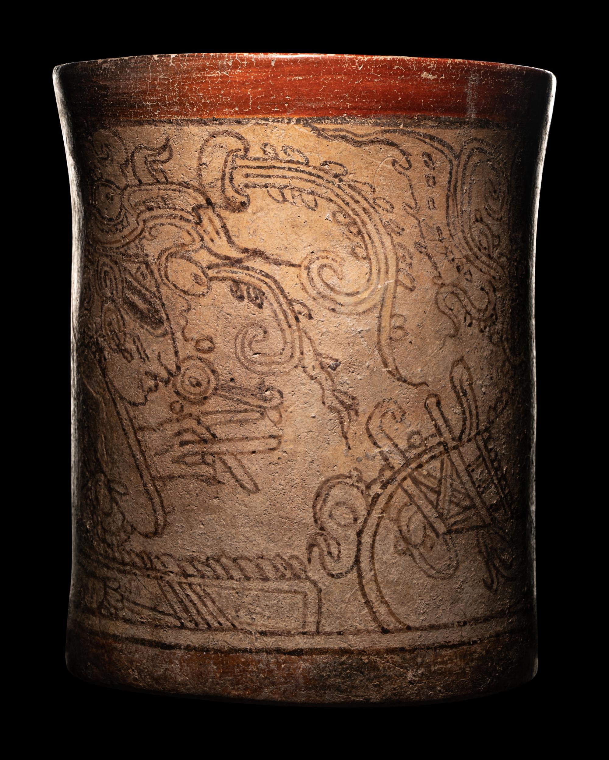 A Maya Codex Style Cylinder Vessel