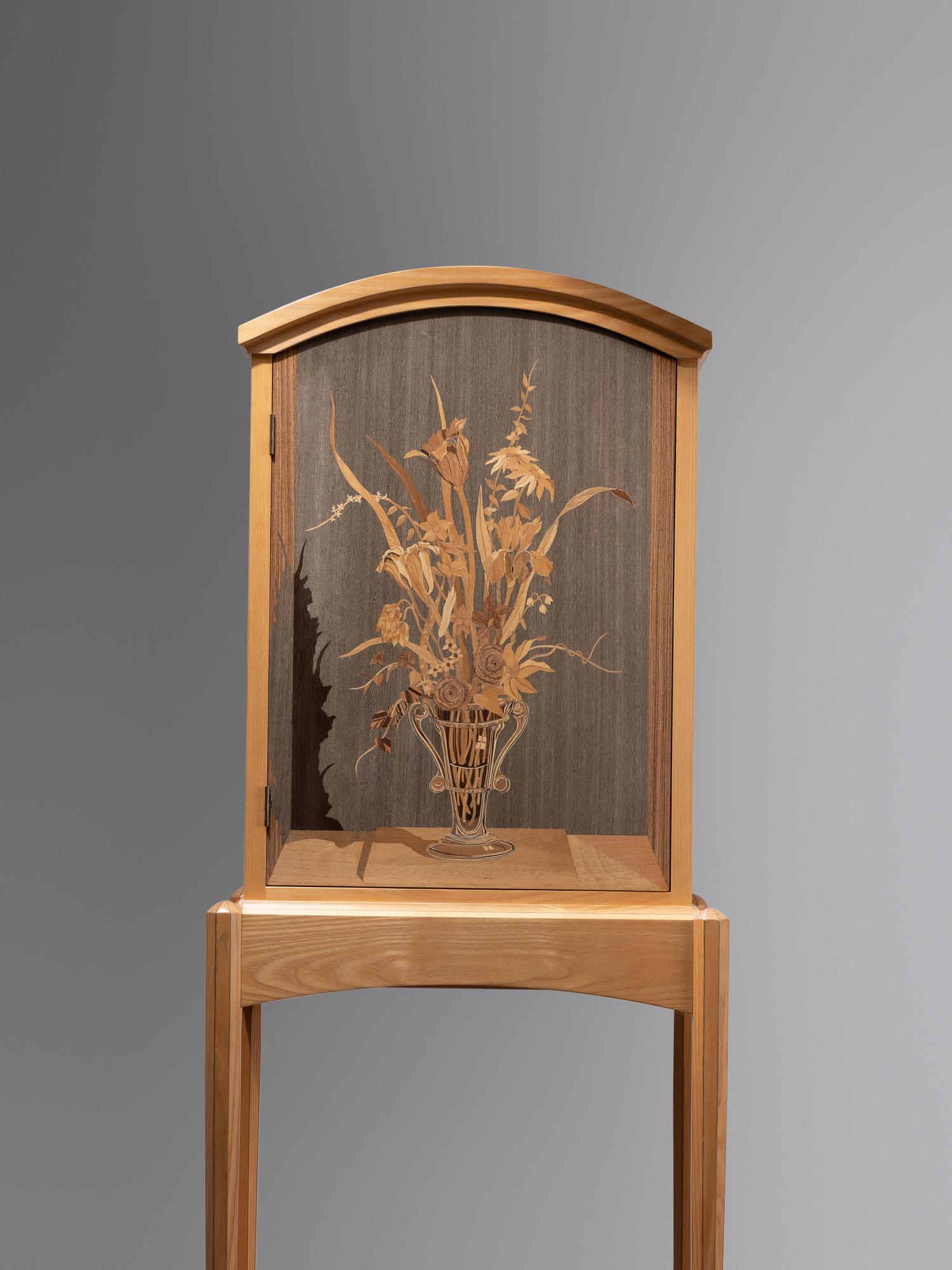 Trompe l'oeil Marquetry Cabinet