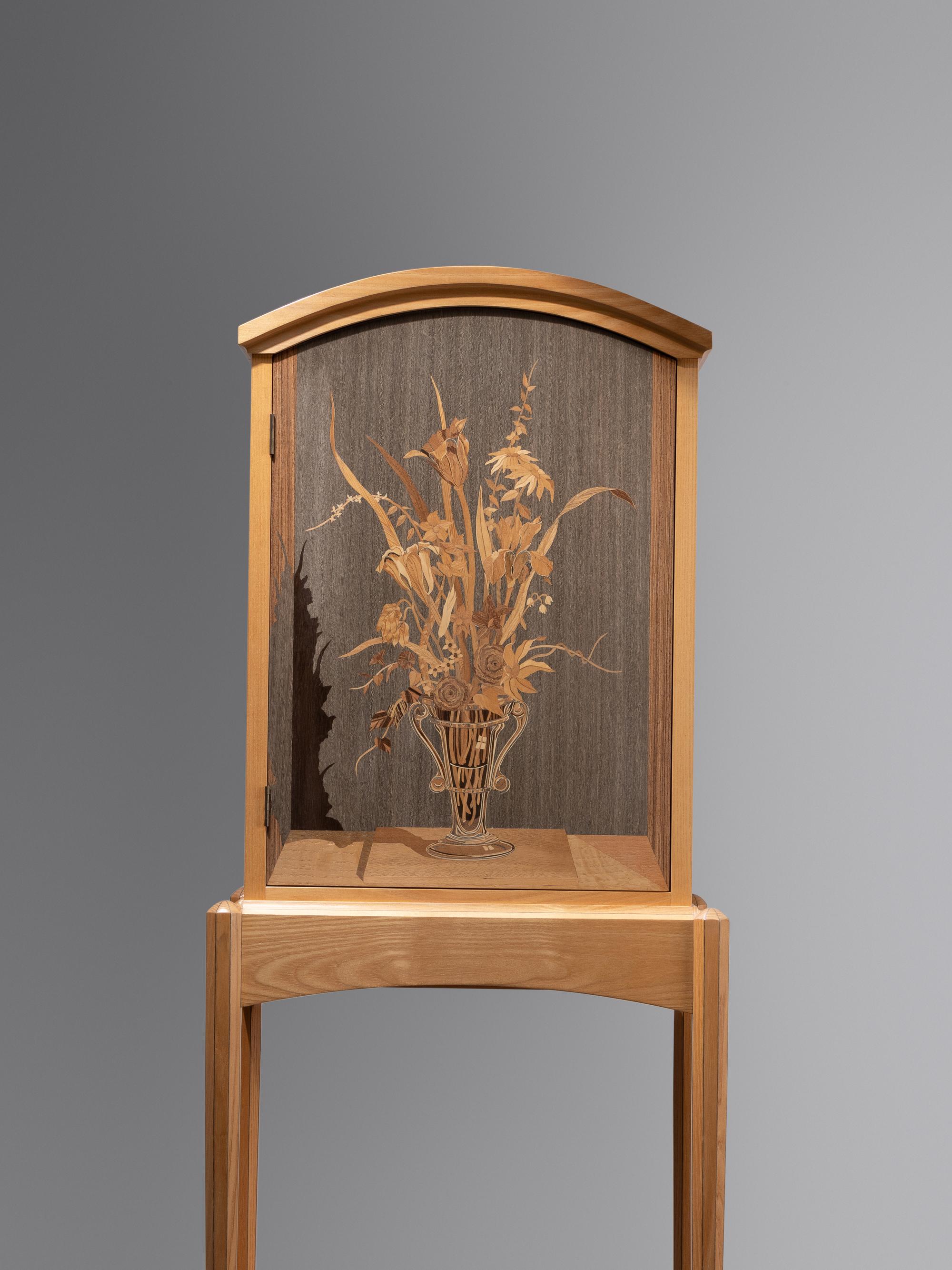 Trompe l'oeil Marquetry Cabinet