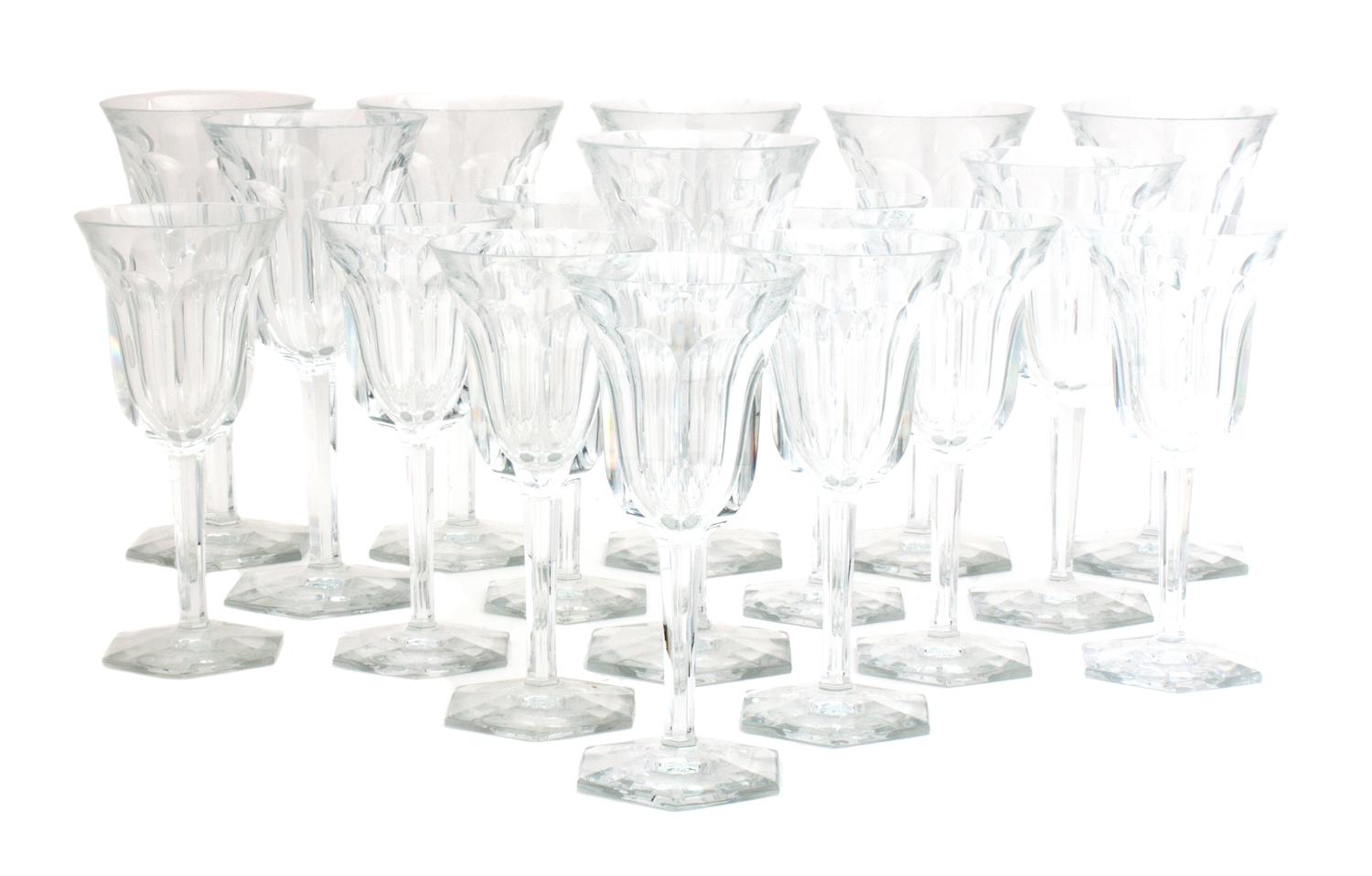 A Set of Crystal Stemware, Height of tallest 8 1/8 inches. — BACCARAT