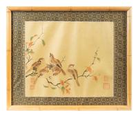 A Set of Six Chinese Works on Silk — 20TH CENTURY