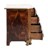 A Régence Kingwood and Tulipwood Commode
