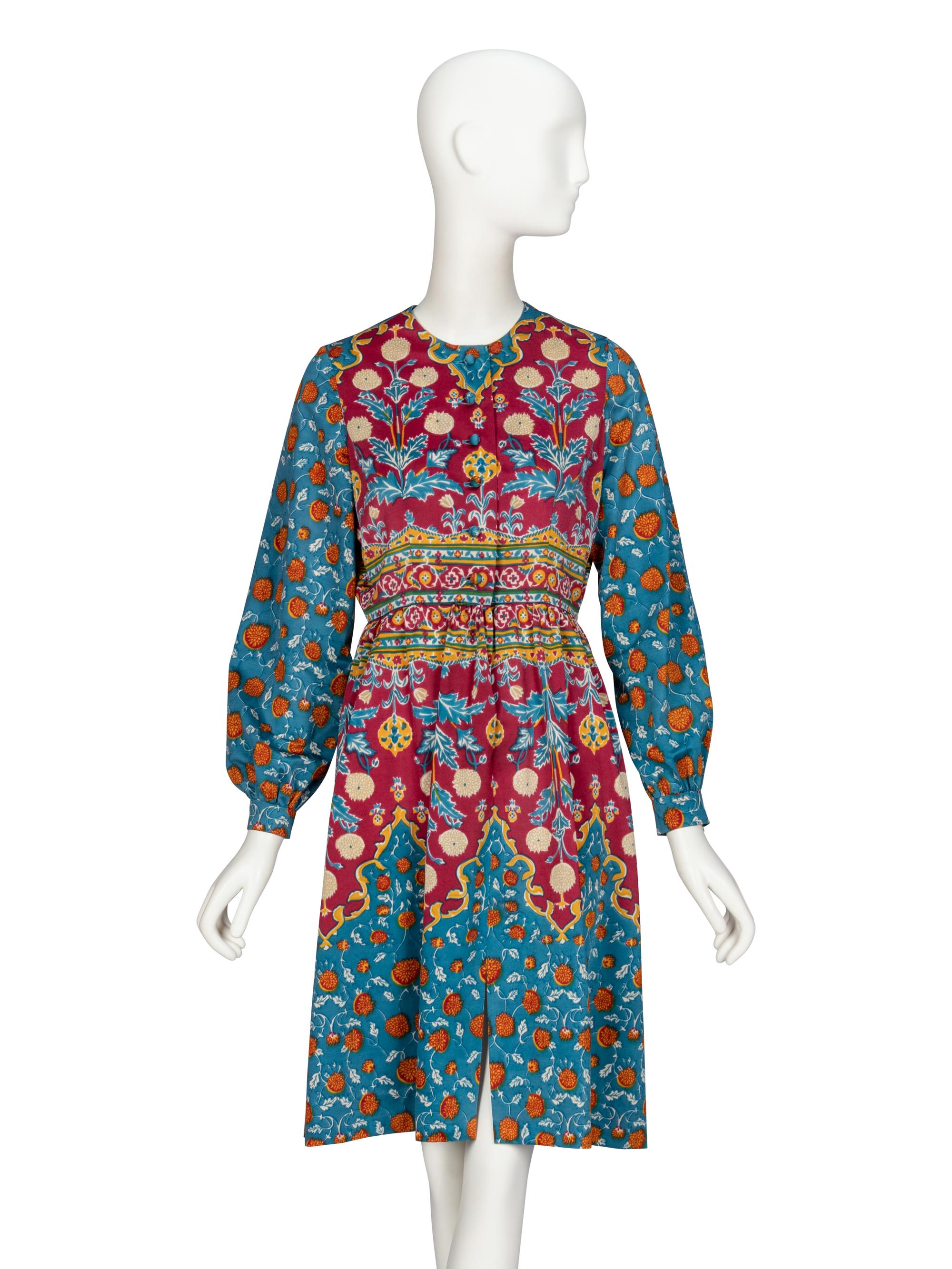 Oscar de la Renta, Printed Dress, 1970's
