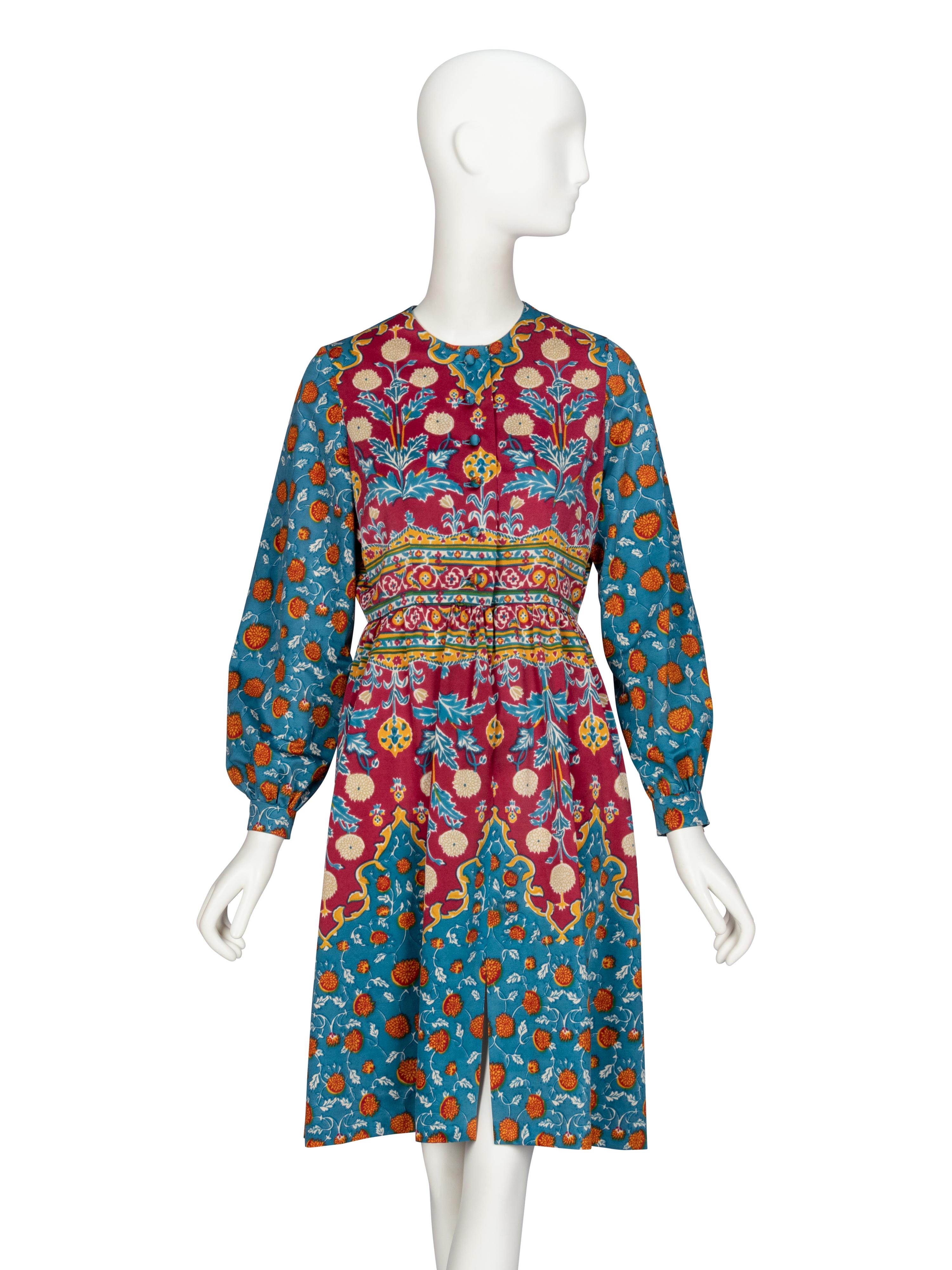 Oscar de la Renta, Printed Dress, 1970's