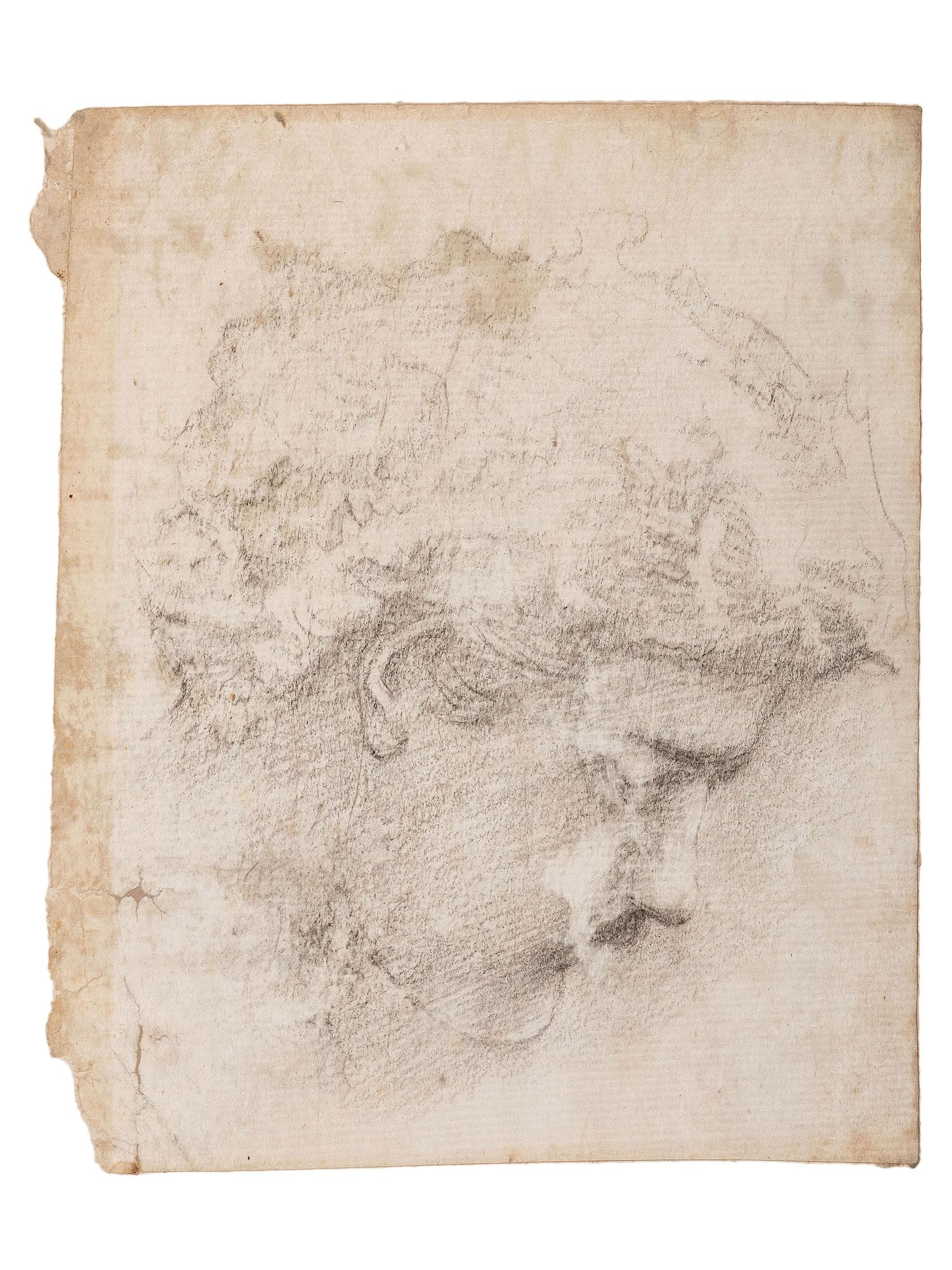 Head Study for the figure of Lancelot in "The Failure of Sir Lancelot" from the "Quest of the Holy Grail" series
