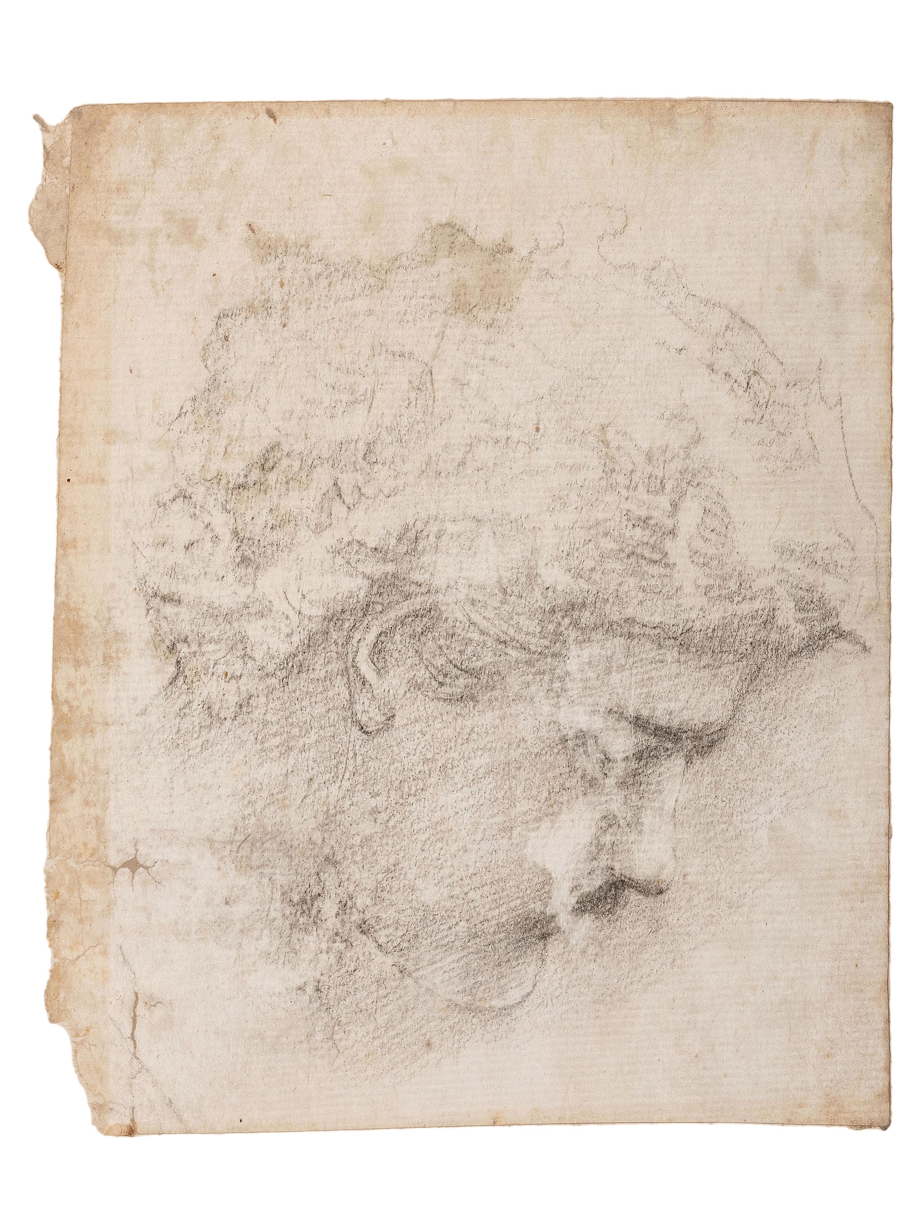 Head Study for the figure of Lancelot in "The Failure of Sir Lancelot" from the "Quest of the Holy Grail" series