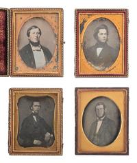 [EARLY PHOTOGRAPHY]. 16 quarter plate daguerreotypes of men, incl. examples by CAHILL and WHITNEY.