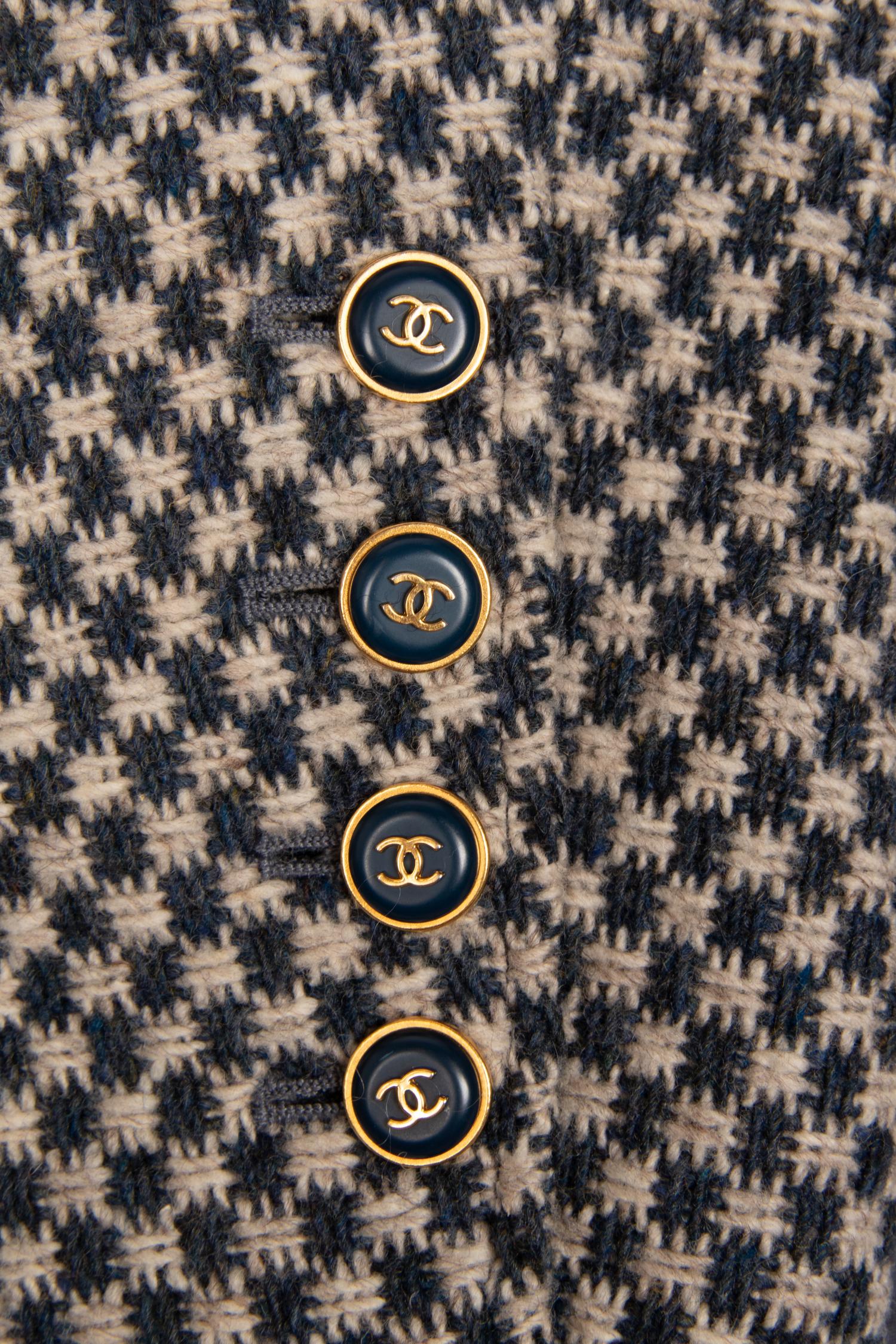 Chanel Tweed Checked Jacket, 1990's